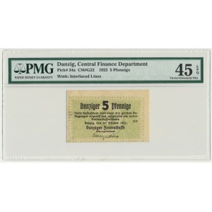 Danzig, 5 Pfennige 1923 - October - PMG 45 EPQ