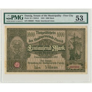Danzig, 1.000 Mark 1923 - PMG 53