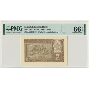 2 złote 1941 - AG - PMG 66 EPQ