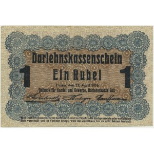 Posen, 1 Ruble 1916 - short clause (P3c) -