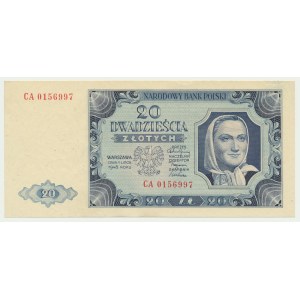 20 złotych 1948 - CA - rzadka seria