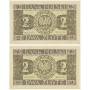 2 złote 1936 - DŁ - numery kolejne (2 szt.)