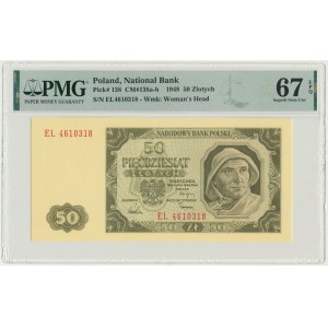 50 złotych 1948 - EL - PMG 67 EPQ