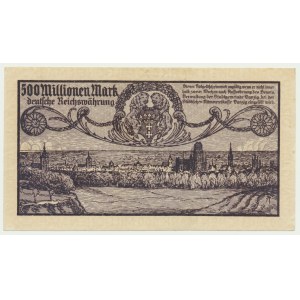Danzig, 500 million Mark 1923 - creamy print -