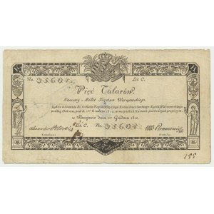 5 talarów 1810 - Potocki - ze stemplem - RZADKOŚĆ