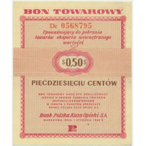 Pewex, 50 centów 1960 - Dc - z klauzulą -