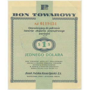 Pewex, 1 dolar 1960 - Ad - bez klauzuli - RZADKI