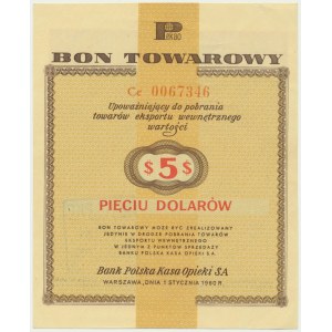 Pewex, 5 dolarów 1960 - Ce - z klauzulą -