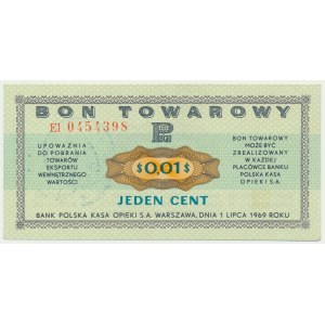 Pewex, 1 cent 1969 - El - rzadszy