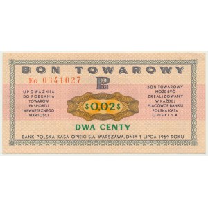 Pewex, 2 centy 1969 - Eo -