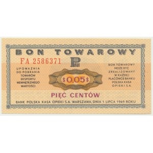 Pewex, 5 centów 1969 - FA -