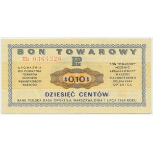 Pewex, 10 centów 1969 - Eb - rzadki