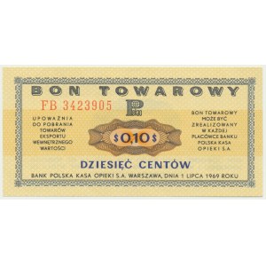 Pewex, 10 centów 1969 - FB -