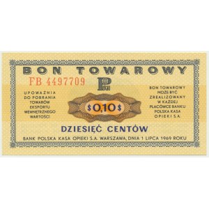 Pewex, 10 centów 1969 - FB -