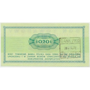 Pewex, 20 centów 1969 - En -