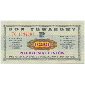 Pewex, 50 centów 1969 - FC -