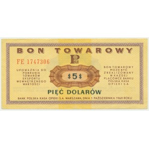 Pewex, 5 dolarów 1969 - FE -