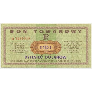 Pewex, 10 dolarów 1969 - Ef -