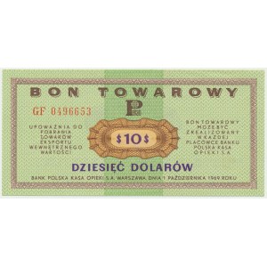 Pewex, 10 dolarów 1969 - GF -