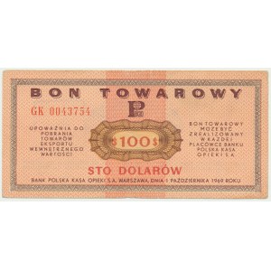 Pewex, 100 dolarów 1969 - GK - RZADKI