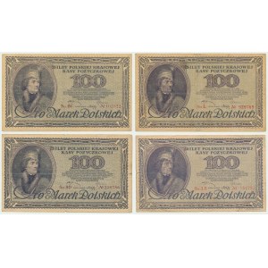 100 marek 1919 (4 szt.) - różne odmiany