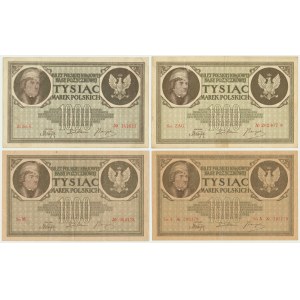 1.000 marek 1919 (4 szt.) - różne odmiany