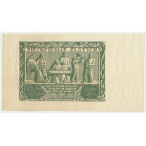 50 złotych 1936 - AG - awers bez głównego druku -