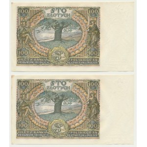100 złotych 1934 - Ser.BO. (2 szt.) - numery kolejne