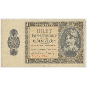 1 złoty 1938 - Z - rzadka seria