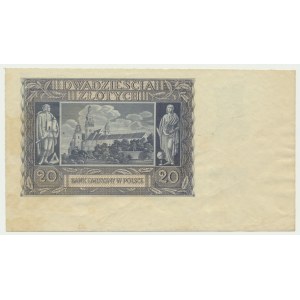 20 złotych 1940 - destrukt -