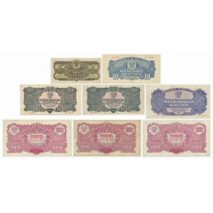 Zestaw, 5-100 złotych 1944 (8 szt.)