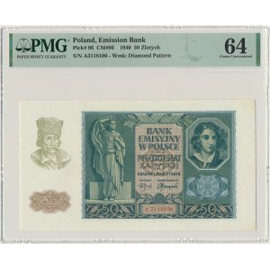 50 złotych 1940 - A - PMG 64