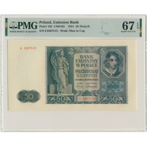 50 złotych 1941 - E - PMG 67 EPQ