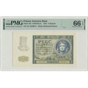 5 złotych 1941 - AC - PMG 66 EPQ