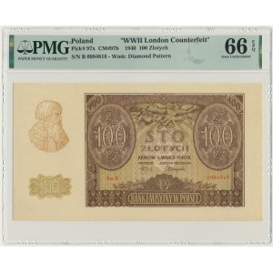 100 złotych 1940 - ZWZ - B - PMG 66 EPQ