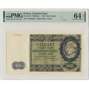 500 złotych 1940 - A - PMG 64 EPQ