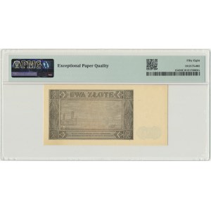 2 złote 1948 - BR - PMG 58 EPQ