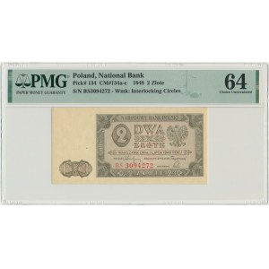 2 złote 1948 - BS - PMG 64