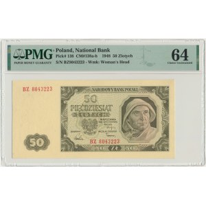 50 złotych 1948 - BZ - PMG 64 - lepsza seria