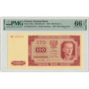 100 złotych 1948 - KR - PMG 66 EPQ
