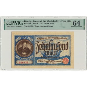 Danzig, 10.000 Mark 1923 - PMG 64