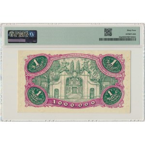 Danzig, 1 milion Mark 08 August 1923 - 5 digital serial number with ❊ not rotated - PMG 64