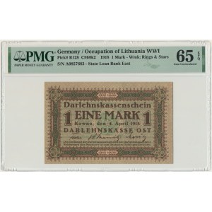 Kowno, 1 Mark 1918 - A - PMG 65 EPQ