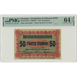 Posen, 50 Kopecks 1916 - short clause (P2d) - PMG 64 EPQ