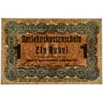 Posen, 1 Ruble 1916 - short clause (P3d) - PMG 63