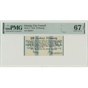 Danzig, 10 Pfennig 1916 - PMG 67 EPQ