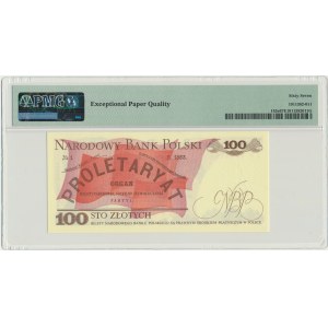 100 złotych 1986 - LP - PMG 67 EPQ - pierwsza seria rocznika