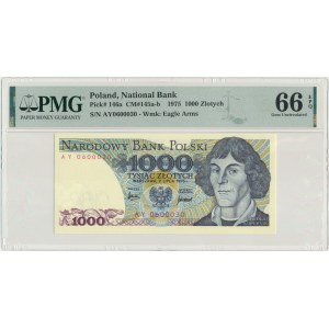1.000 złotych 1975 - AY - PMG 66 EPQ