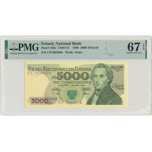 5.000 złotych 1988 - CP - PMG 67 EPQ - pierwsza seria rocznika