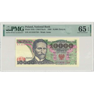 10.000 złotych 1988 - AY - PMG 65 EPQ